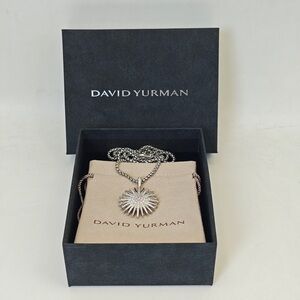 David Yurman Silver Starburst Pendant Necklace